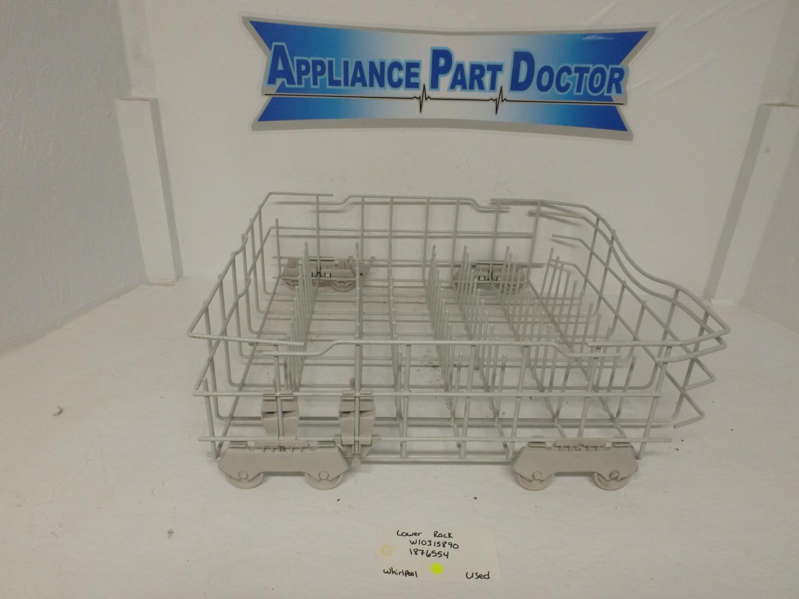 Whirlpool Dishwasher W10315890 1876554 Lower Rack Used Whirlpool Dishwasher W10315890 1876554 Lower Rack Used